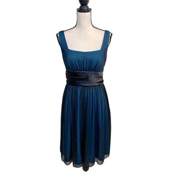 Onyx Nite Teal Empire Waist Party Dress Size 10 - Picture 1 of 11
